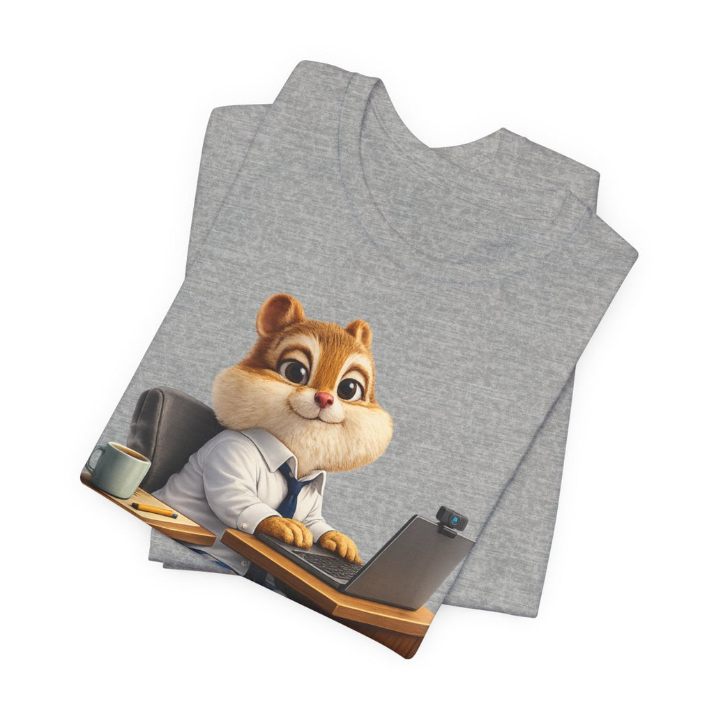 WFH Squirrel Funny Graphic Tee — Professional Where It Counts