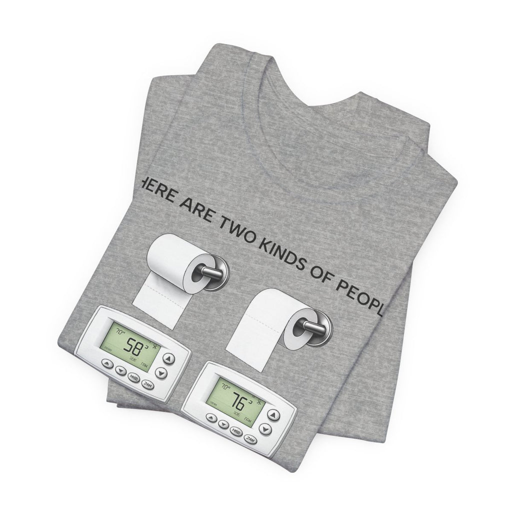 Thermostat Wars Funny Couples Graphic Tee — Two Kinds of People
