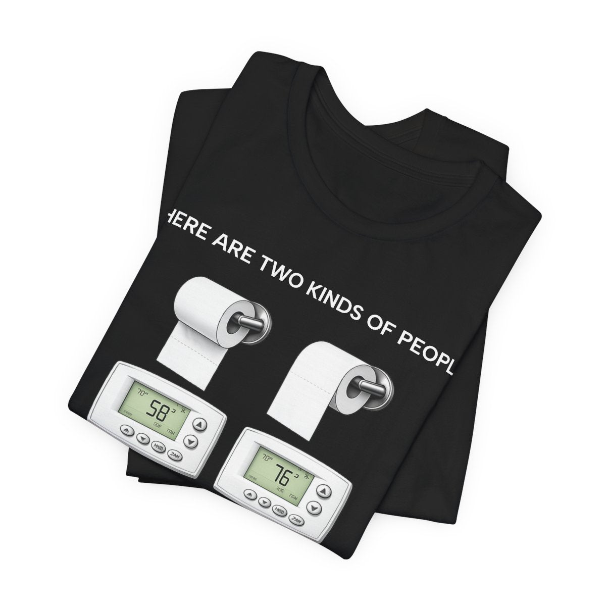 Thermostat Wars Funny Couples Graphic Tee — Two Kinds of People