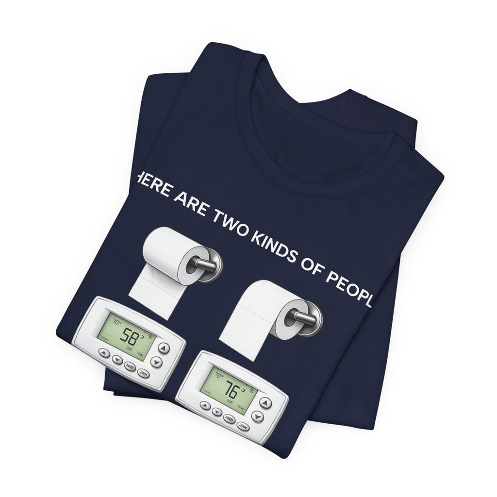 Thermostat Wars Funny Couples Graphic Tee — Two Kinds of People