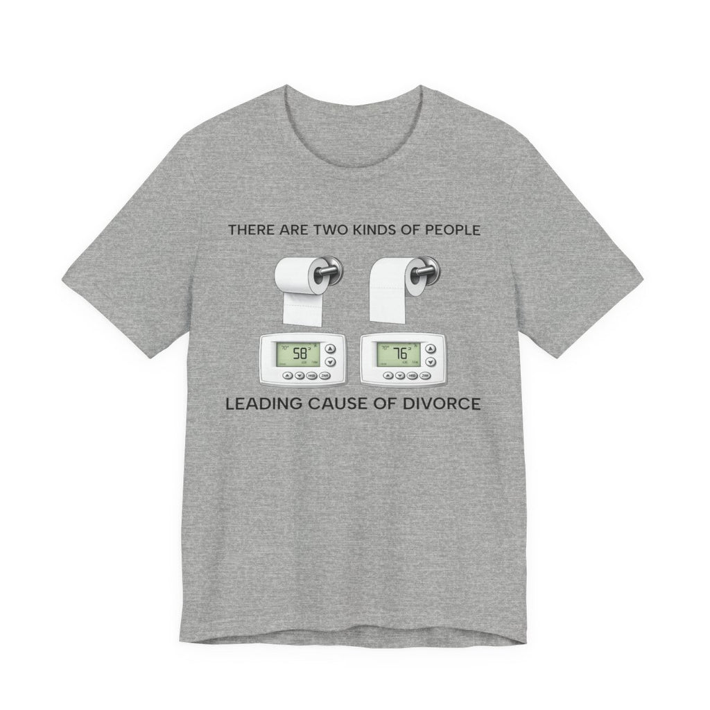Thermostat Wars Funny Couples Graphic Tee — Two Kinds of People