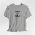 Dog Hair Is Part of the Decor Funny Dog Owner T-Shirt — Athletic Heather flat lay