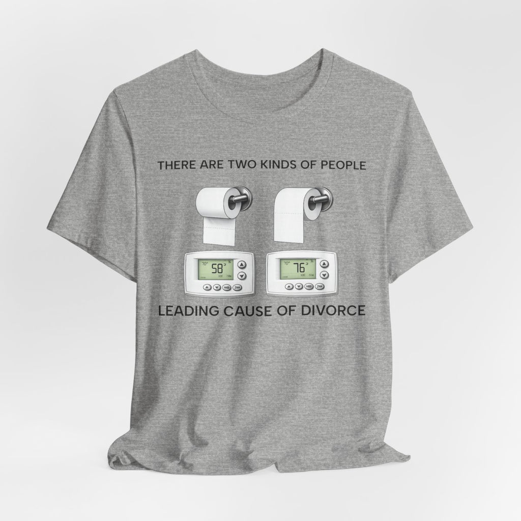 Thermostat Wars Funny Couples Graphic Tee — Two Kinds of People