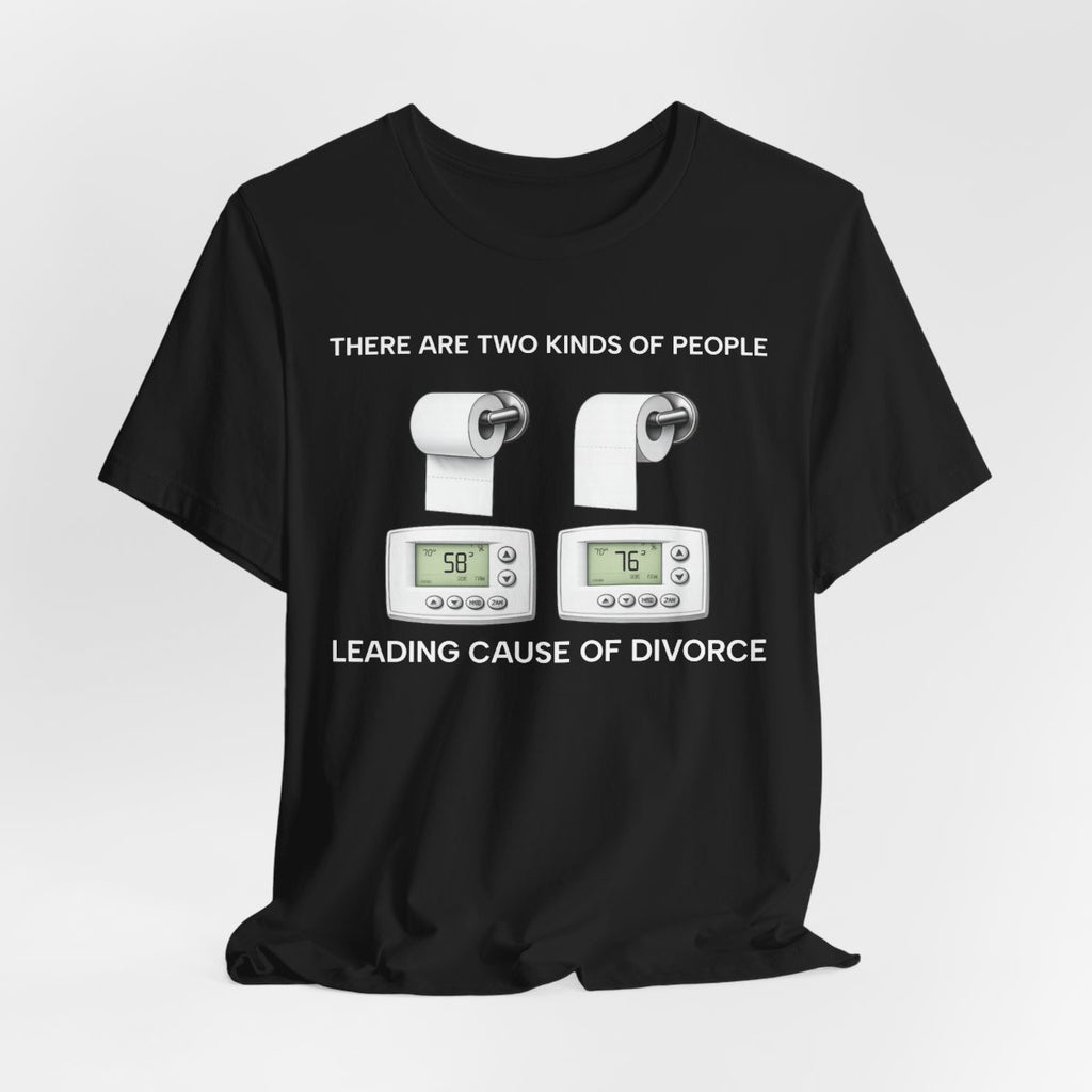 Thermostat Wars Funny Couples Graphic Tee — Two Kinds of People