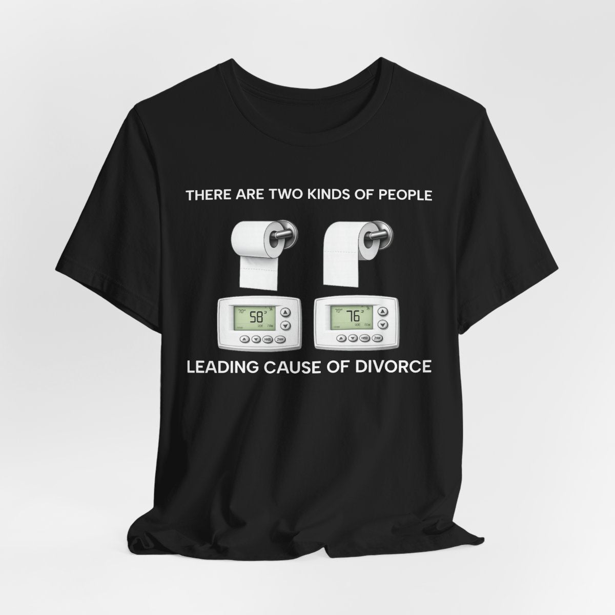 Thermostat Wars Funny Couples Graphic Tee — Two Kinds of People