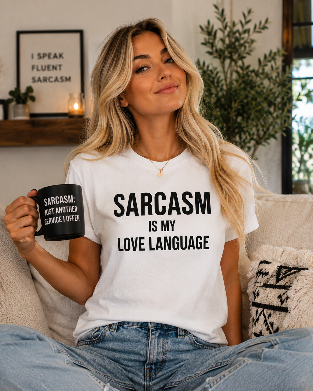 Sarcasm Is My Love Language Funny Graphic Tee