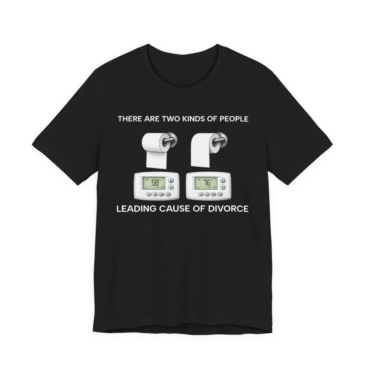 Thermostat Wars Funny Couples Graphic Tee — Two Kinds of People