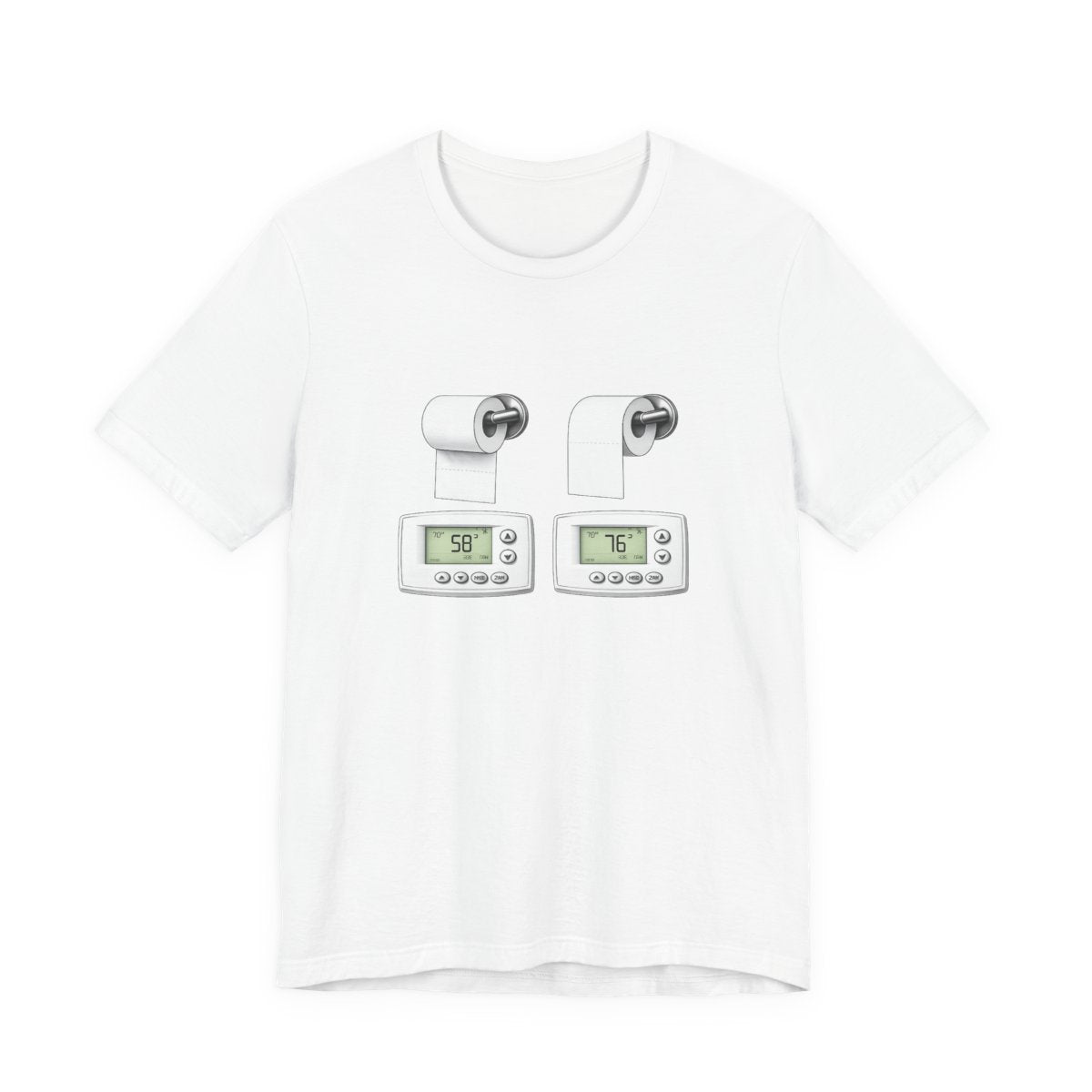 Thermostat Wars Funny Couples Graphic Tee — Two Kinds of People