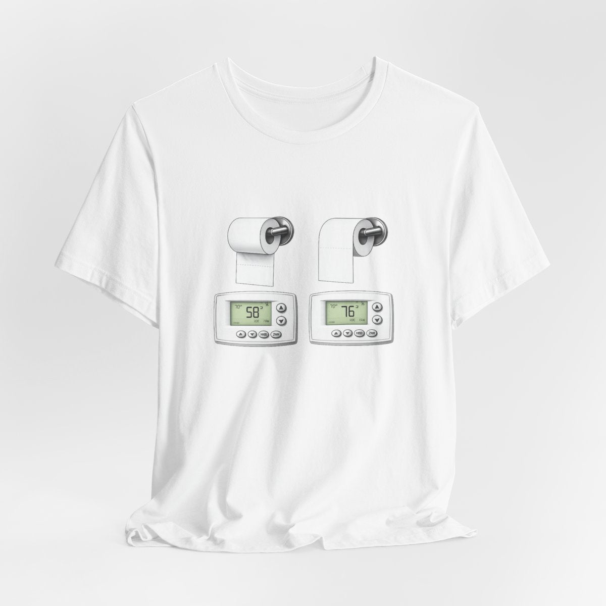 Thermostat Wars Funny Couples Graphic Tee — Two Kinds of People