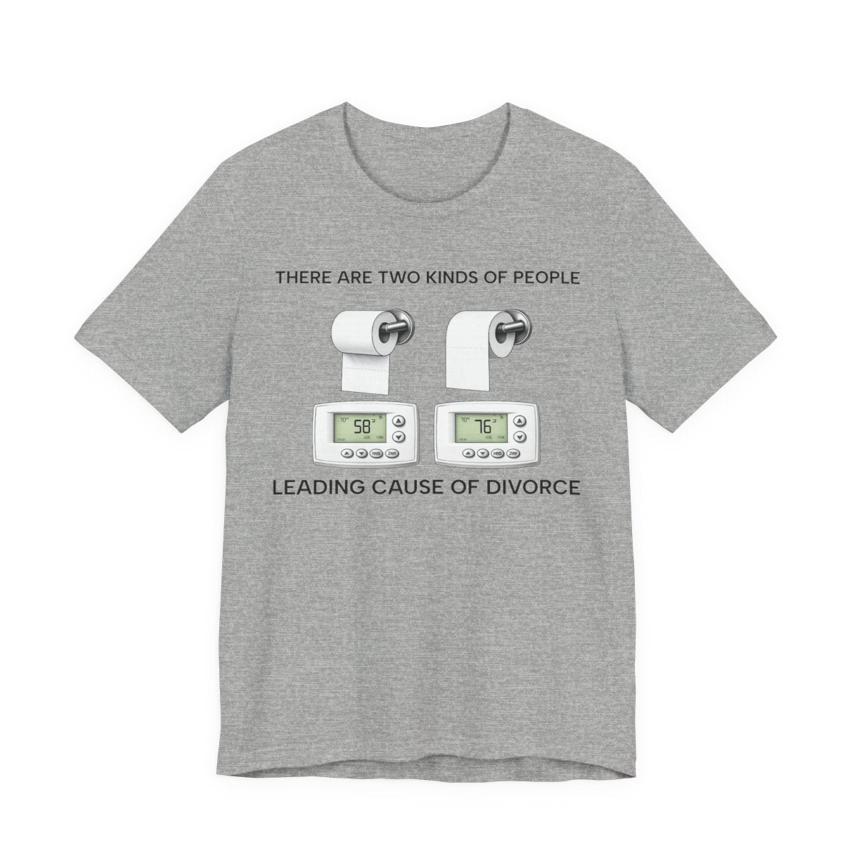 Thermostat Wars Funny Couples Graphic Tee — Two Kinds of People