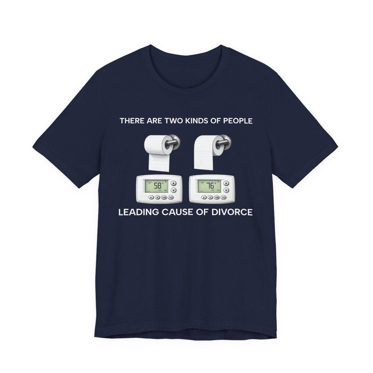 Thermostat Wars Funny Couples Graphic Tee — Two Kinds of People